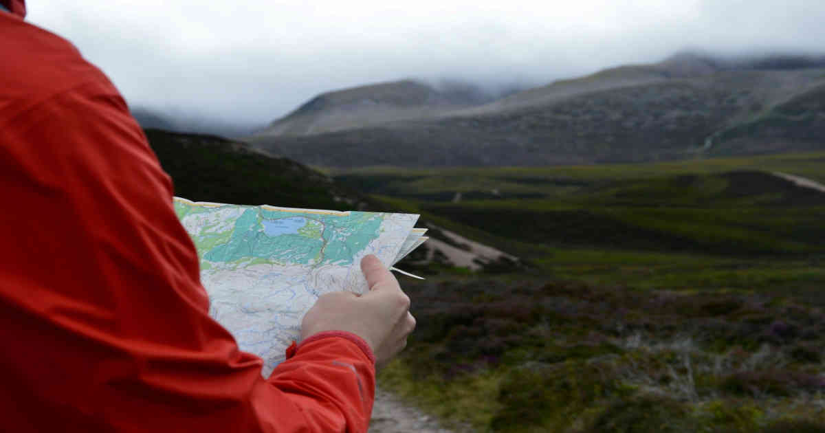 Looking at a map